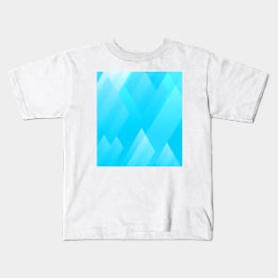 Geometric Aqua Diamond Art Deco Pattern Design Kids T-Shirt